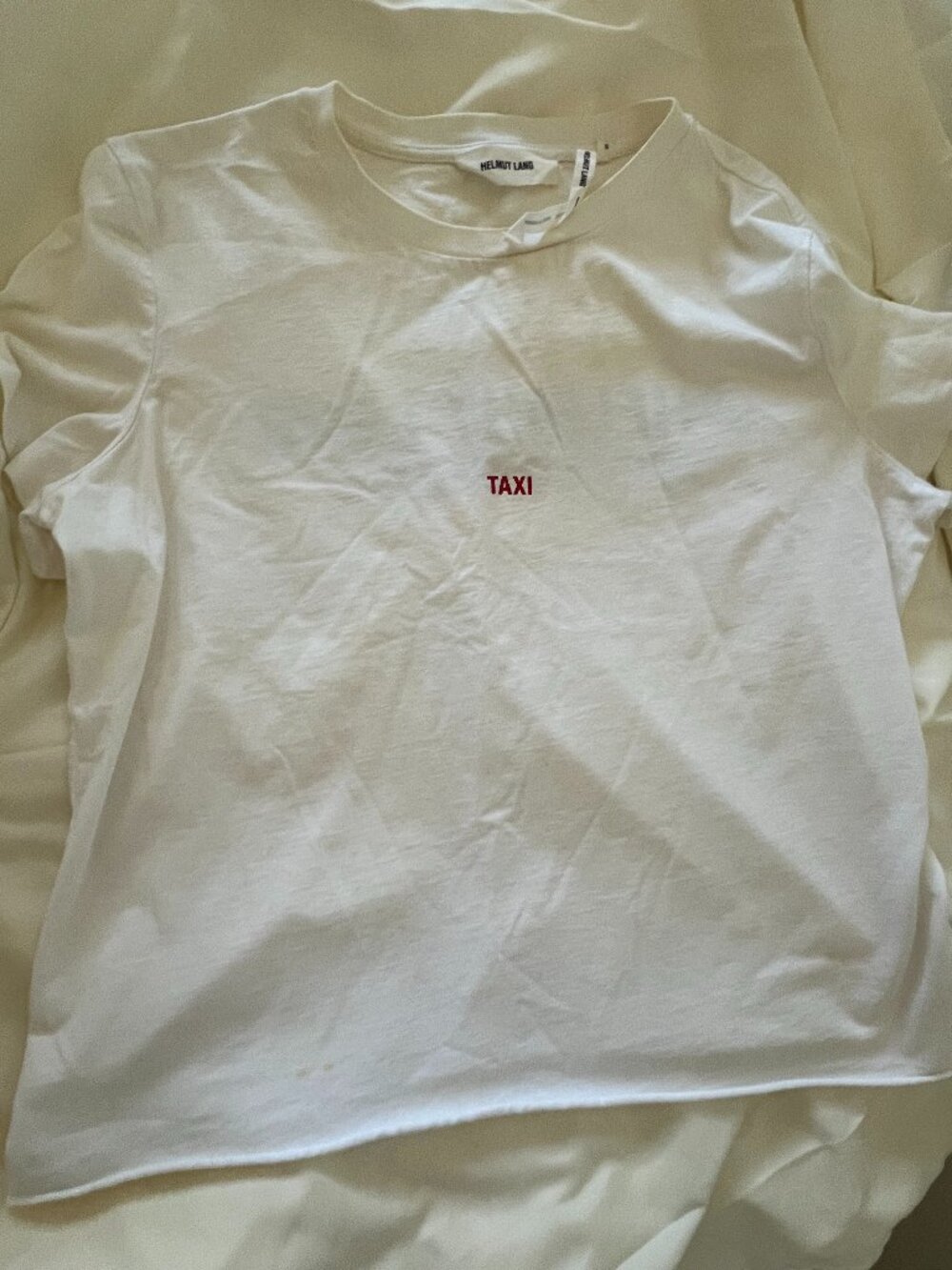 Cream white Helmut Lang vintage Taxi shirt size large limited edition a/w 18/19